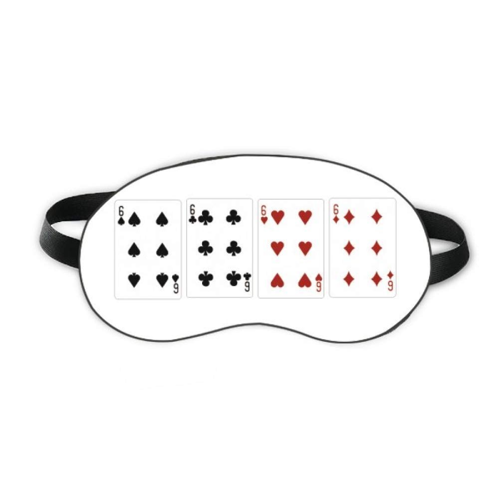6 Heart Spade Diamond Club Pattern Sleep Eye Shield Soft Night Blindfold Shade Cover