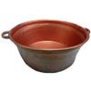 Side Handles Portable Rustic Verde Exterior Polished Interior Copper Foot Bath Care Comfort Shower Spa Relaxation Pedicure Side Bowl Massage Wellness Body Health Improvement Tub Basin Cauldron Pot view 3