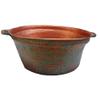 Side Handles Portable Rustic Verde Exterior Polished Interior Copper Foot Bath Care Comfort Shower Spa Relaxation Pedicure Side Bowl Massage Wellness Body Health Improvement Tub Basin Cauldron Pot view 4