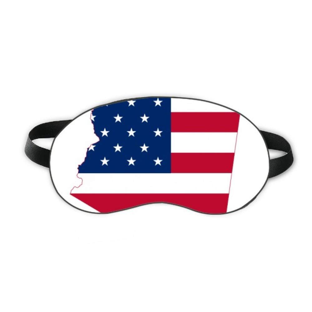 Arizona USA Map Stars Stripes Flag Shape Sleep Eye Shield Soft Night Blindfold Shade Cover