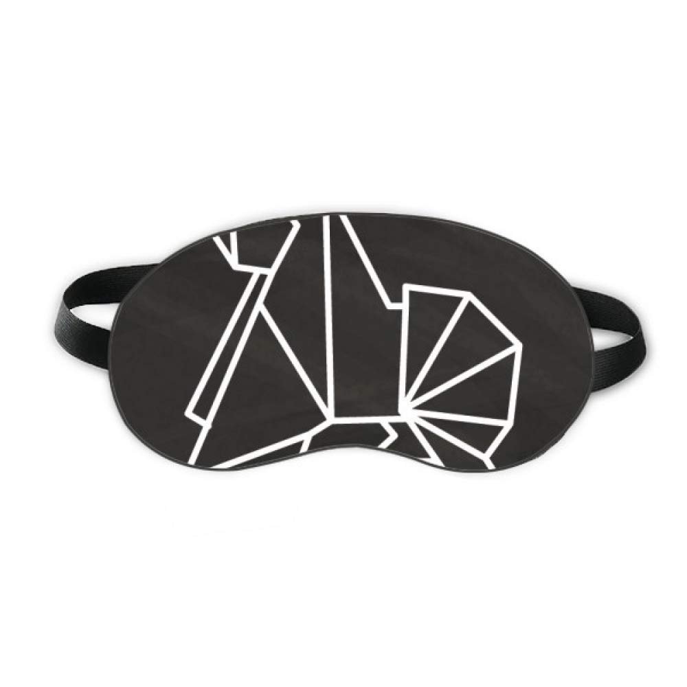 Abstract Origami Dog Geometric Shape Sleep Eye Shield Soft Night Blindfold Shade Cover