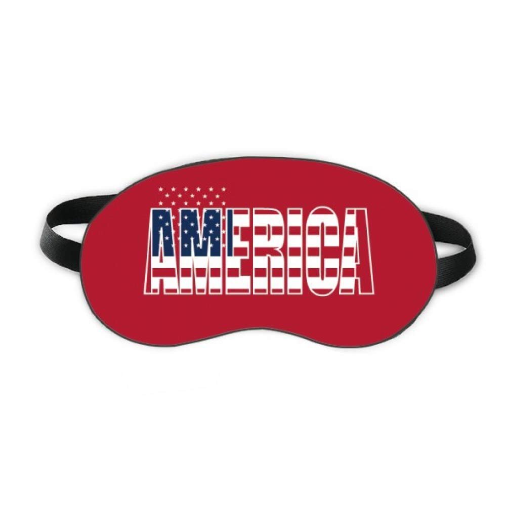 America USA Country Flag Name Sleep Eye Shield Soft Night Blindfold Shade Cover