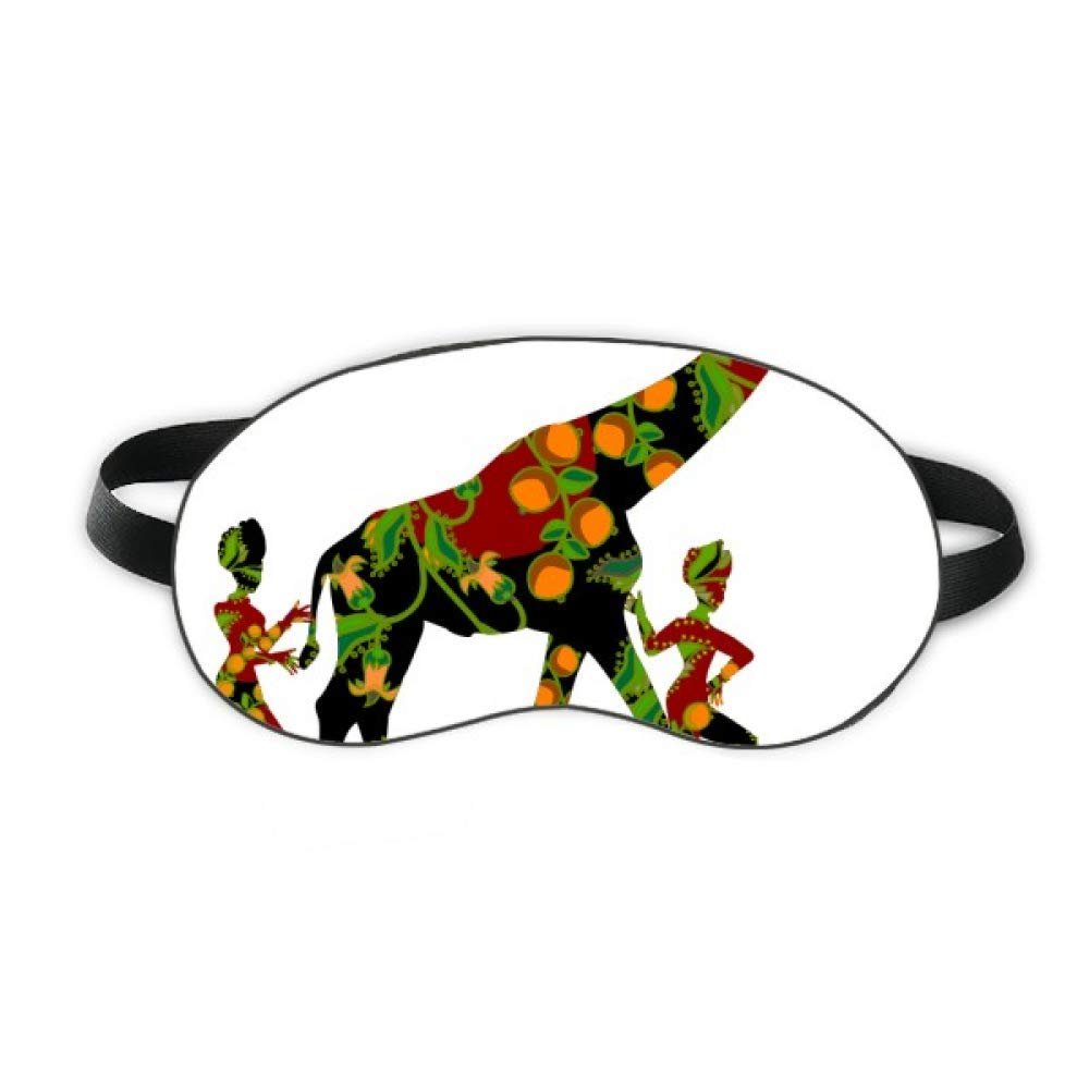 African Aboriginal Black Women Giraffe Sleep Eye Shield Soft Night Blindfold Shade Cover