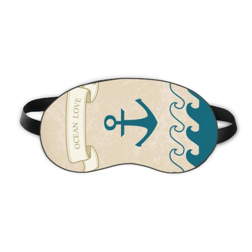 Anchor Ocean Love Sea Sailing Pattern Sleep Eye Shield Soft Night Blindfold Shade Cover