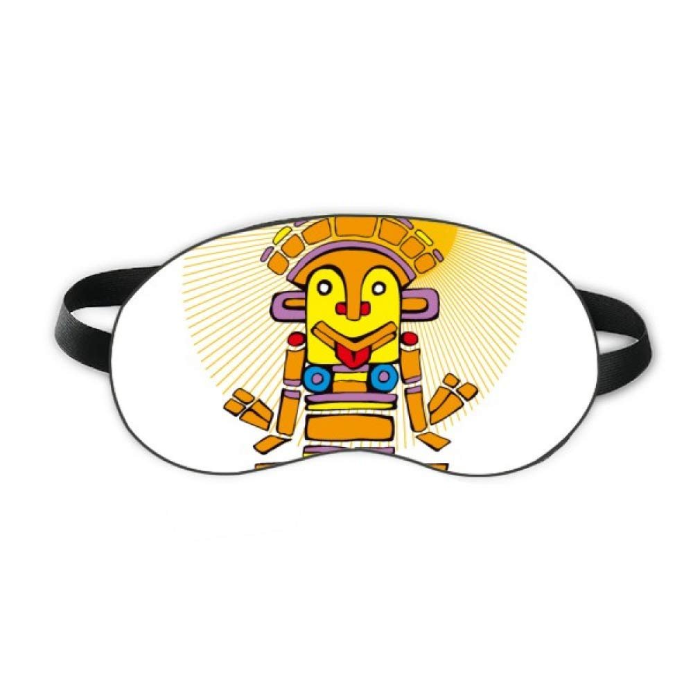 Ancient Egypt Latin Soul Statue Pattern Sleep Eye Shield Soft Night Blindfold Shade Cover