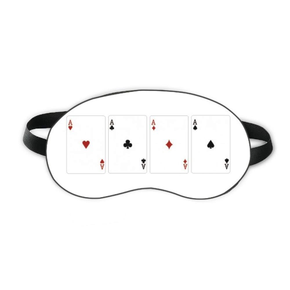 A Heart Spade Diamond Club Pattern Sleep Eye Shield Soft Night Blindfold Shade Cover