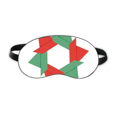 Abstract Christmas Flower Origami Pattern Sleep Eye Shield Soft Night Blindfold Shade Cover