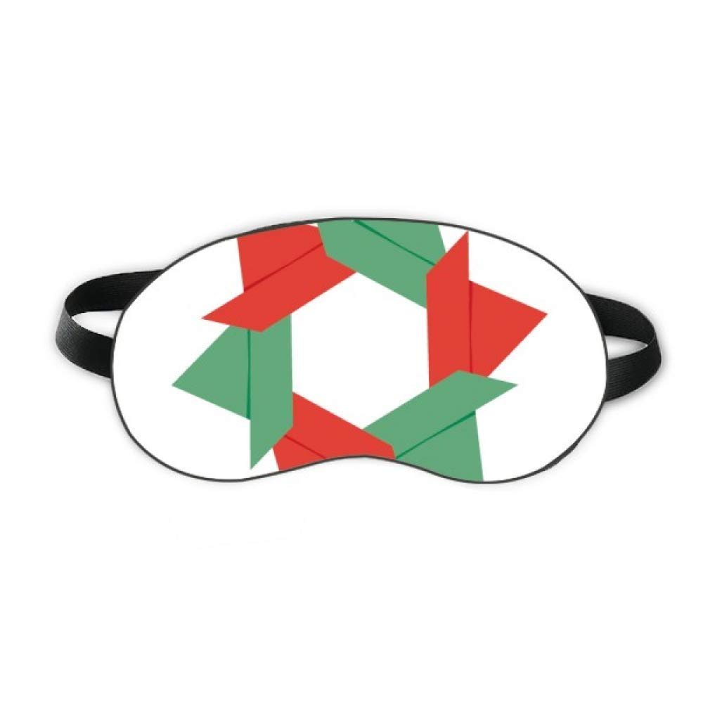 Abstract Christmas Flower Origami Pattern Sleep Eye Shield Soft Night Blindfold Shade Cover