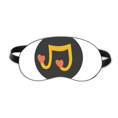 Adorable Heart-Shaped Music Notes Sleep Eye Shield Soft Night Blindfold Shade Cover