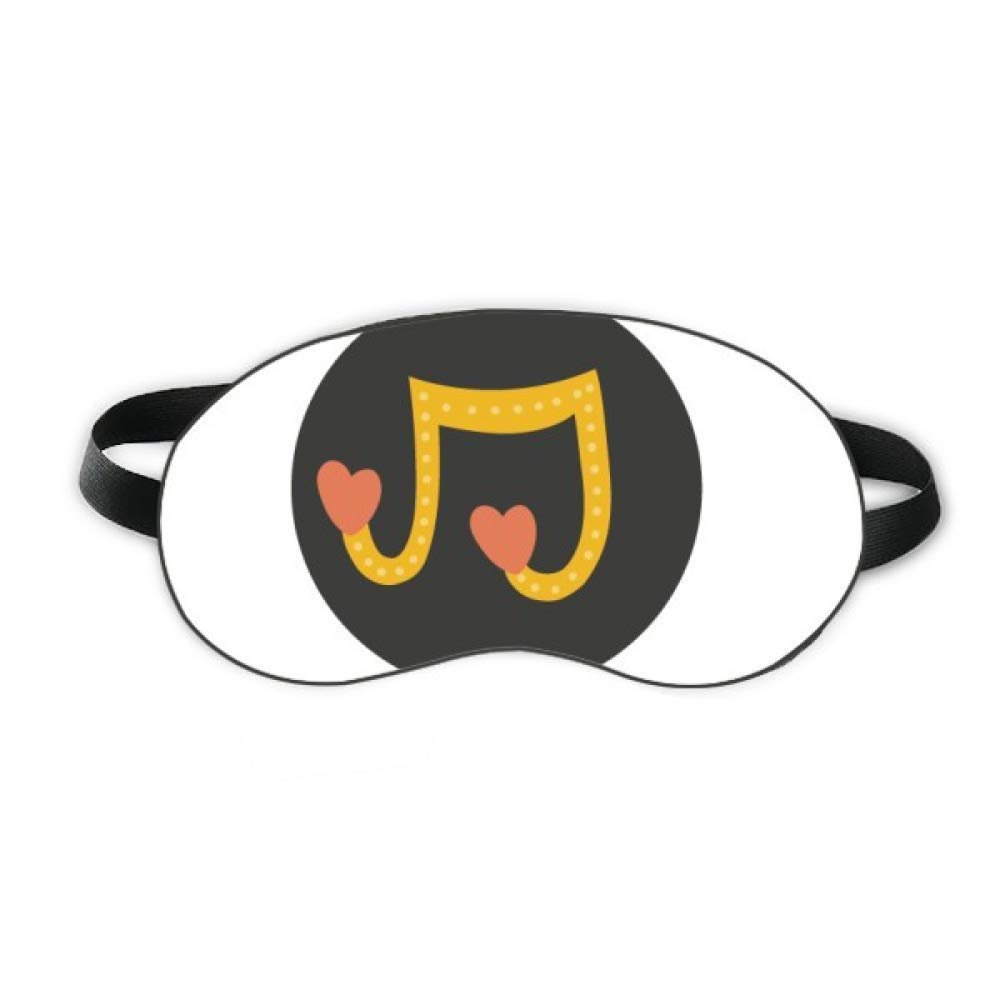 Adorable Heart-Shaped Music Notes Sleep Eye Shield Soft Night Blindfold Shade Cover