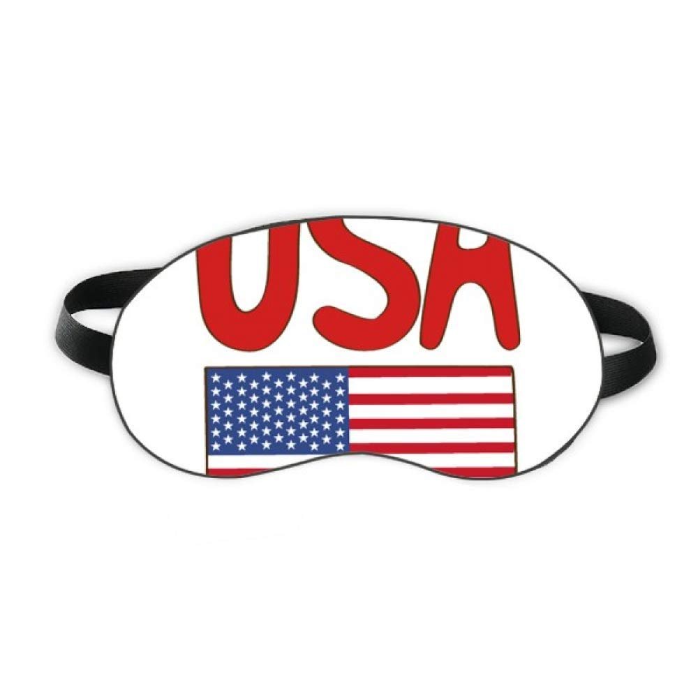America National Flag Red Pattern Sleep Eye Shield Soft Night Blindfold Shade Cover