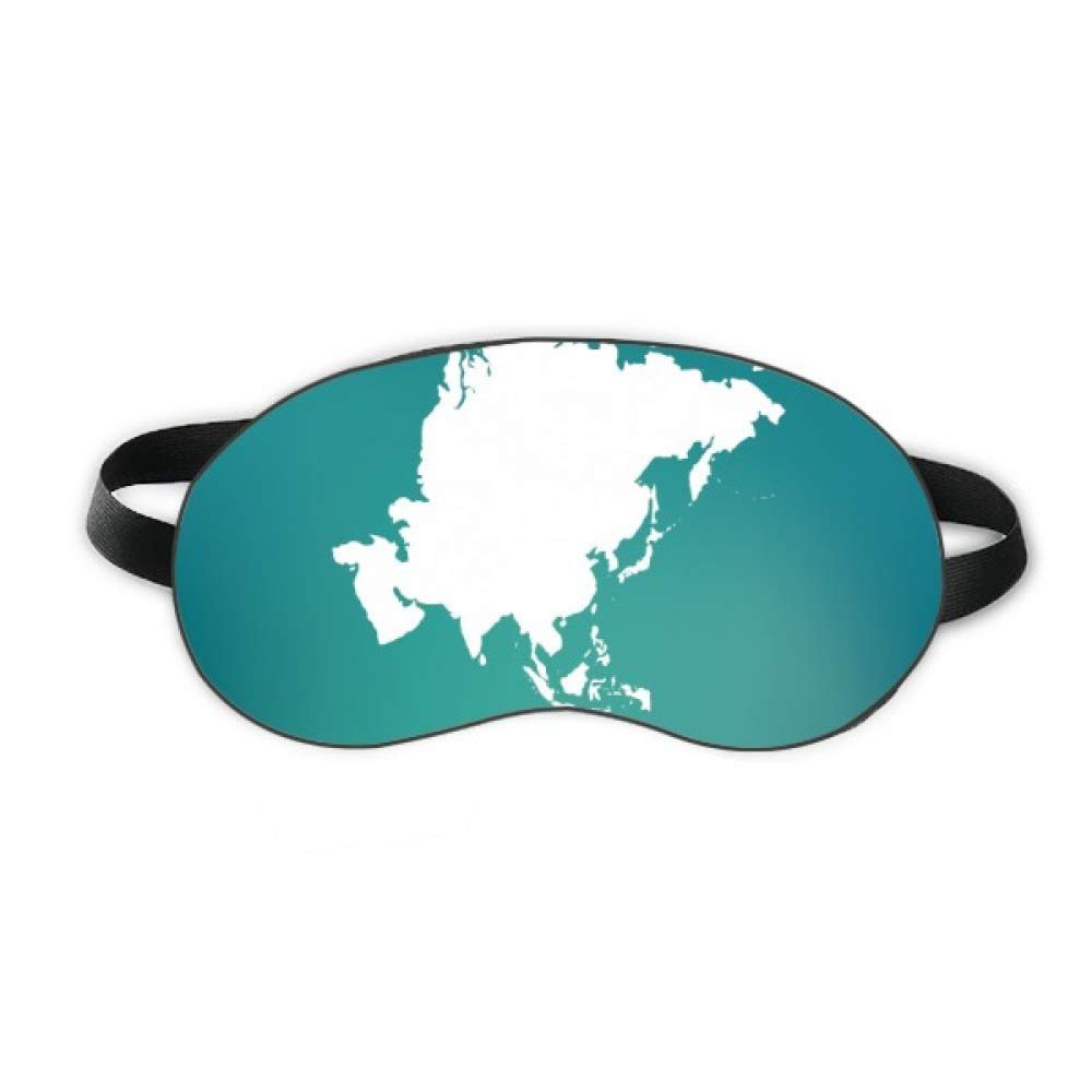 Asia Continent Outline Outline Map Sleep Eye Shield Soft Night Blindfold Shade Cover