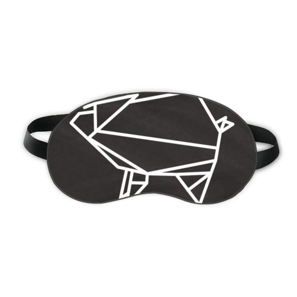 Abstract Origami Pig Geometric Shape Sleep Eye Shield Soft Night Blindfold Shade Cover