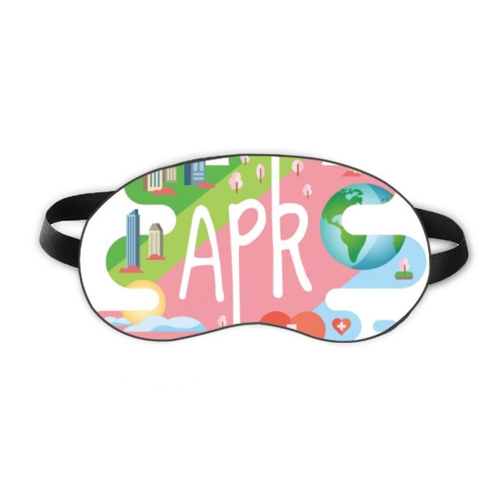 April Month Season Illustration Sleep Eye Shield Soft Night Blindfold Shade Cover