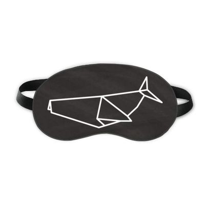 Abstract Origami Shark Geometric Shape Sleep Eye Shield Soft Night Blindfold Shade Cover
