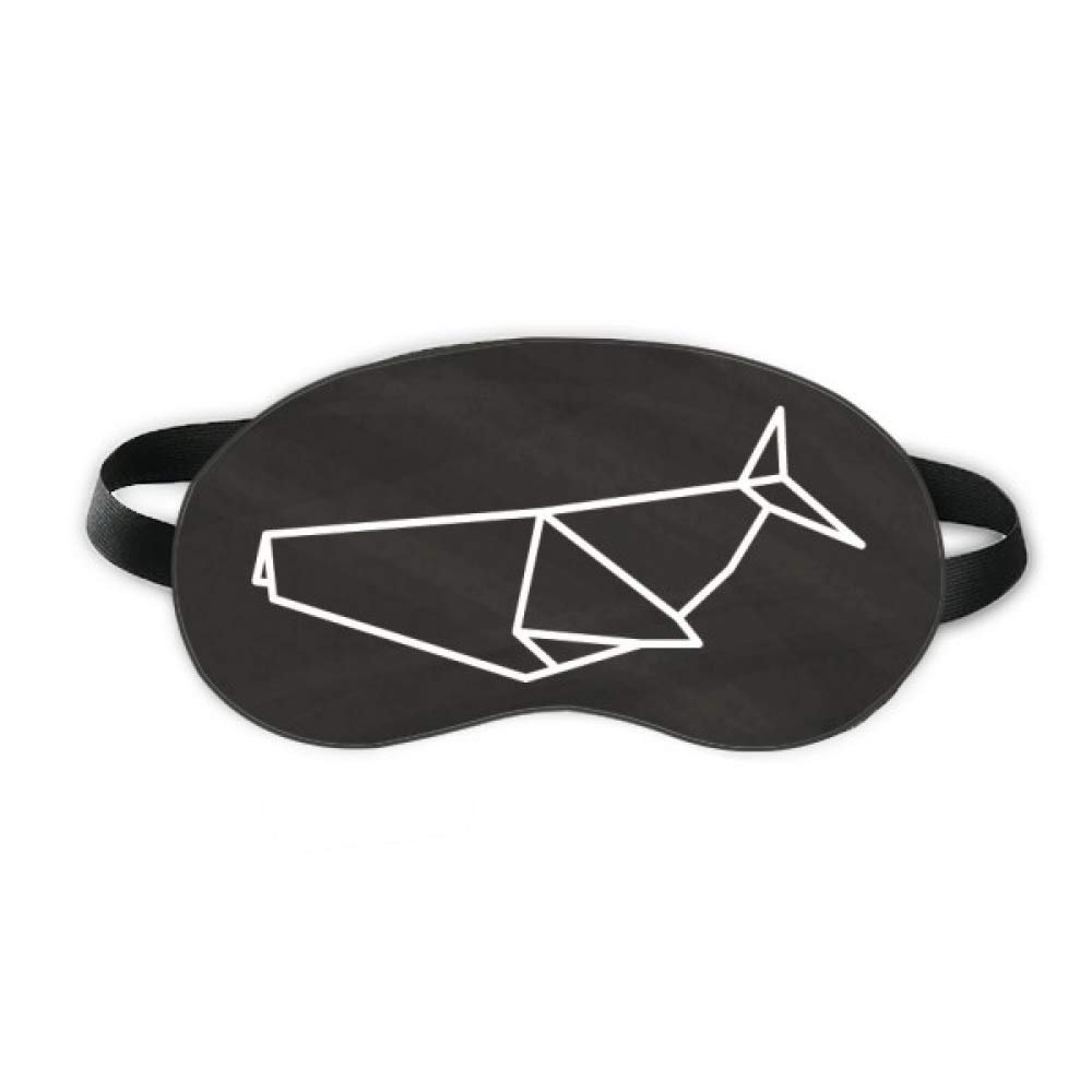 Abstract Origami Shark Geometric Shape Sleep Eye Shield Soft Night Blindfold Shade Cover