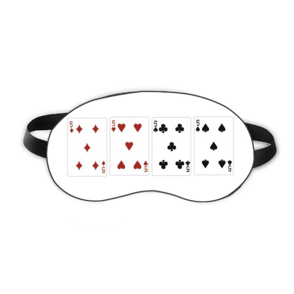 5 Heart Spade Diamond Club Pattern Sleep Eye Shield Soft Night Blindfold Shade Cover