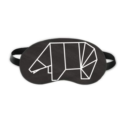 Abstract Origami Bear Geometric Shape Sleep Eye Shield Soft Night Blindfold Shade Cover