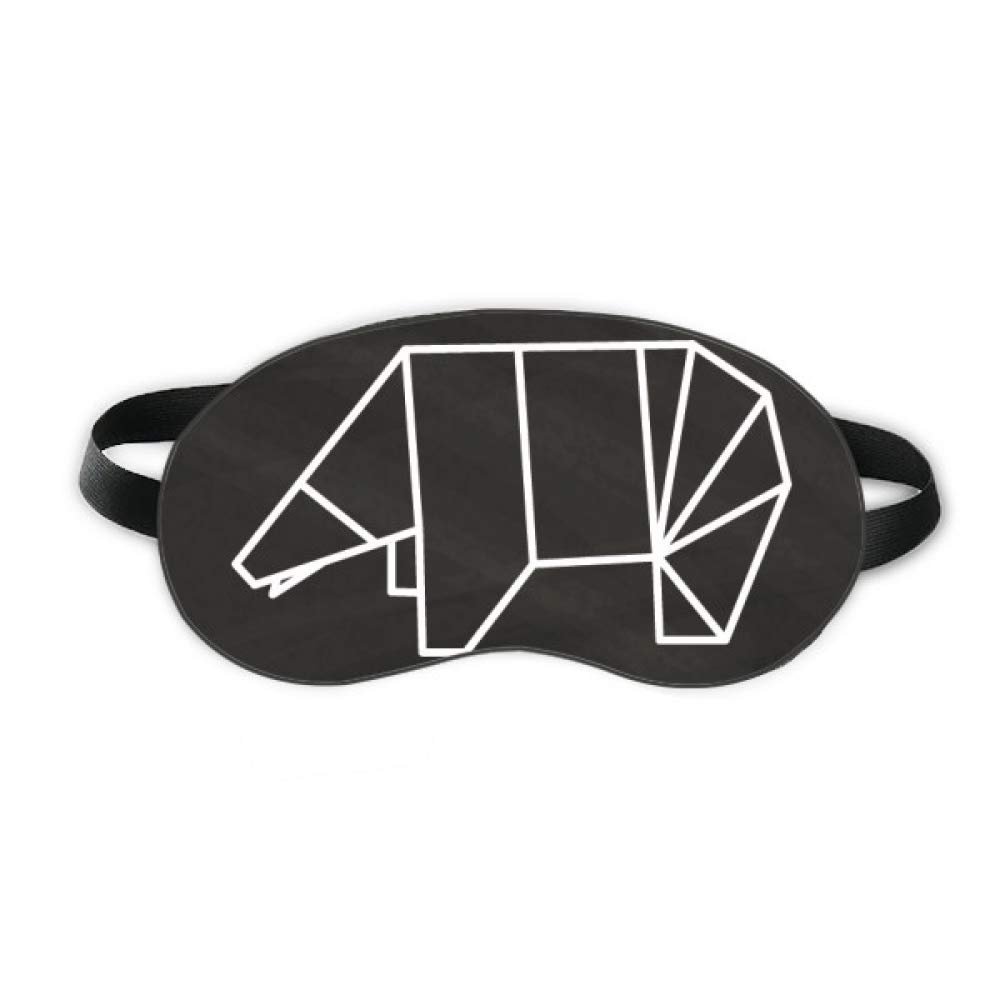 Abstract Origami Bear Geometric Shape Sleep Eye Shield Soft Night Blindfold Shade Cover