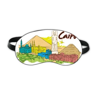 Ancient Egypt Decorative City Pattern Sleep Eye Shield Soft Night Blindfold Shade Cover