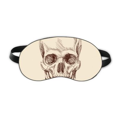 Human Skull Skeleton Illustrations Sleep Eye Shield Soft Night Blindfold Shade Cover