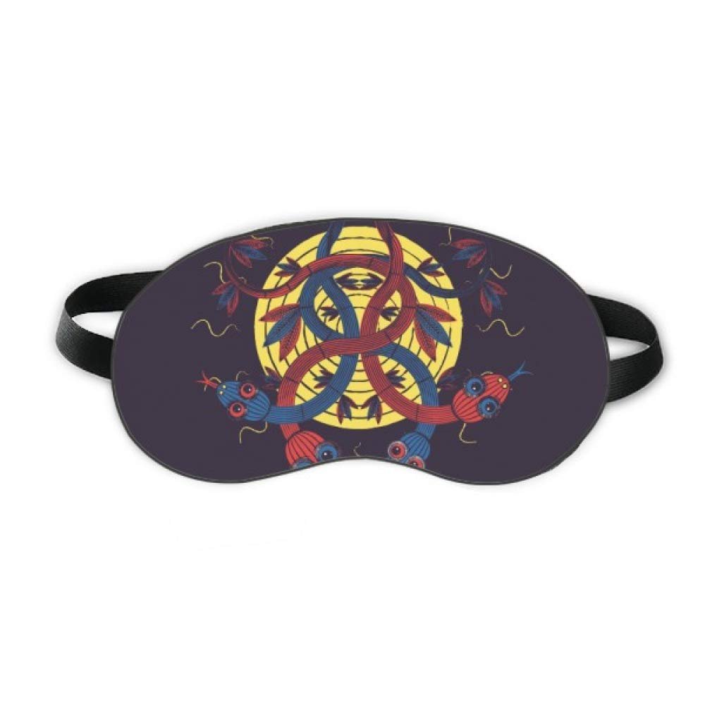 Animal Snake Creature Combination Pattern Sleep Eye Shield Soft Night Blindfold Shade Cover