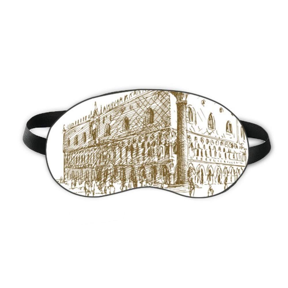 Architecture Landmark Sketch Landscape Sleep Eye Shield Soft Night Blindfold Shade Cover