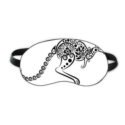 Australia Flavor Kangaroo Skeleton Illustration Sleep Eye Shield Soft Night Blindfold Shade Cover