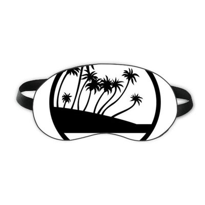 Black Coconut Tree Plant Beach Sleep Eye Shield Soft Night Blindfold Shade Cover