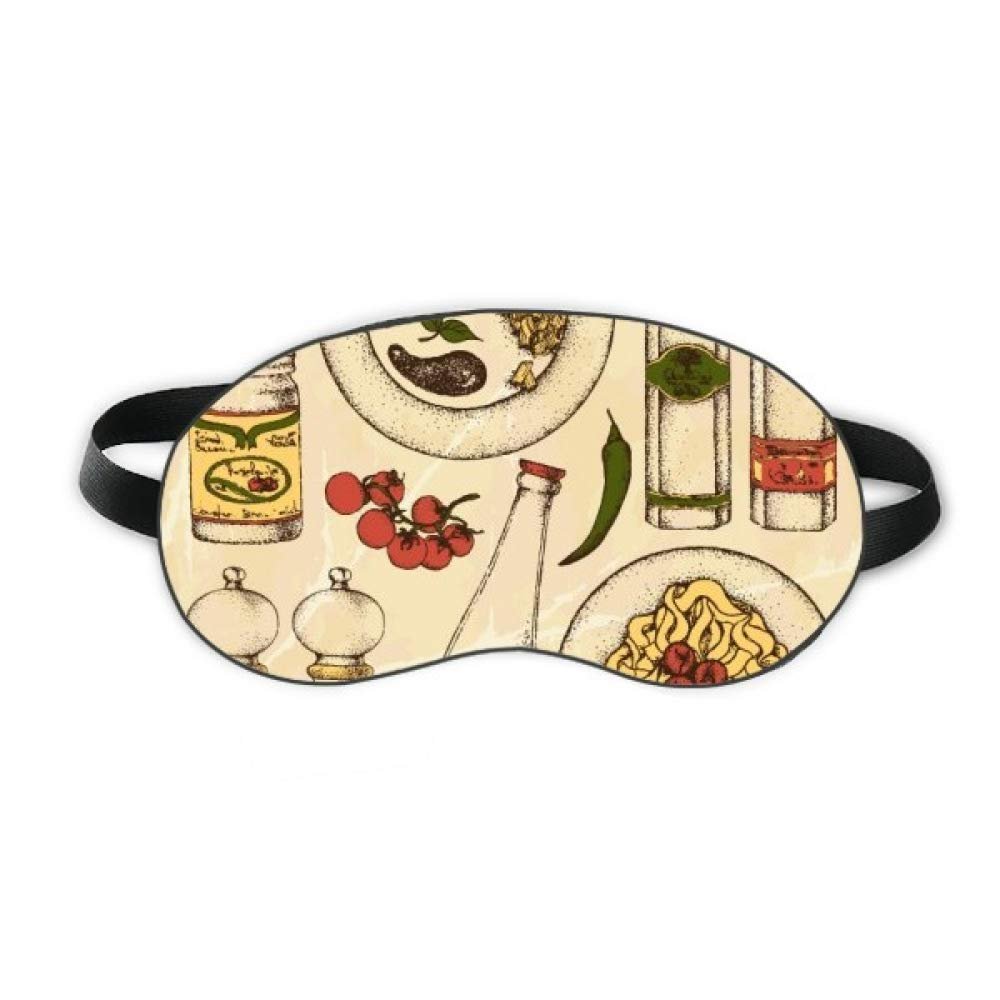 Italy Customs Resident Diet Illustration Sleep Eye Shield Soft Night Blindfold Shade Cover