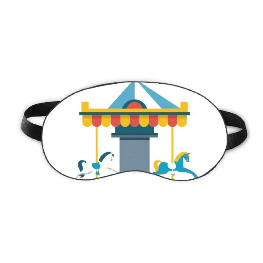 Amazing Funny Park Carousel Illustration Sleep Eye Shield Soft Night Blindfold Shade Cover