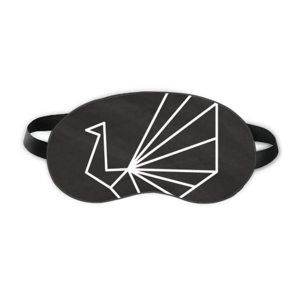 Abstract Origami Peacock Geometric Shape Sleep Eye Shield Soft Night Blindfold Shade Cover