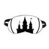 Amusement Park Castle Black Outline Sleep Eye Shield Soft Night Blindfold Shade Cover view 1