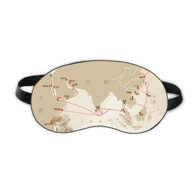 Along the Way to the Silk Road Map Sleep Eye Shield Soft Night Blindfold Shade Cover