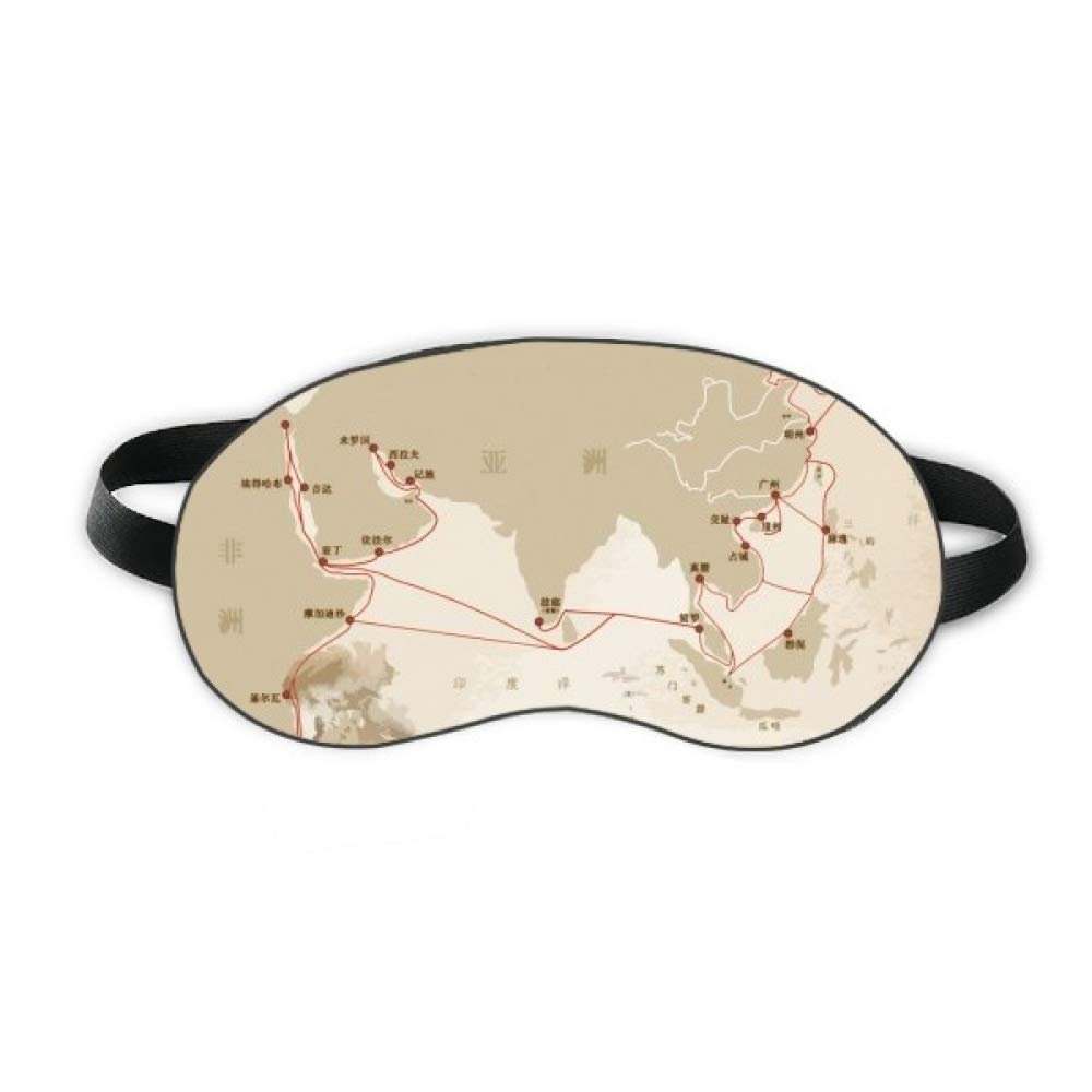 Along the Way to the Silk Road Map Sleep Eye Shield Soft Night Blindfold Shade Cover