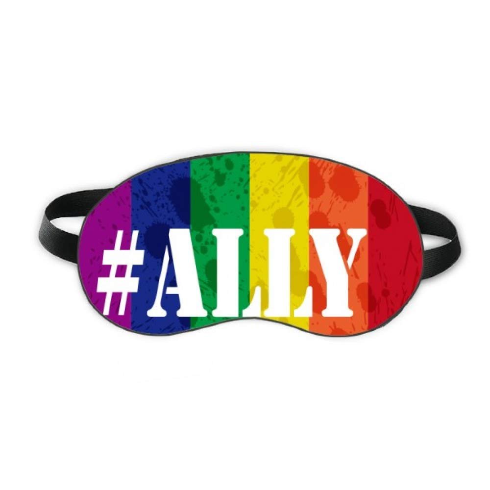 Ally LGBT Rainbow Pattern Sleep Eye Shield Soft Night Blindfold Shade Cover