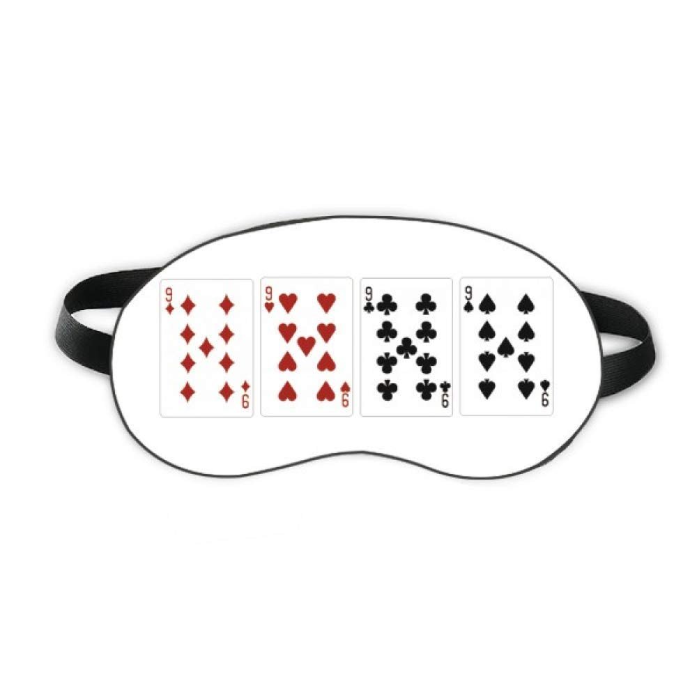 9 Heart Spade Diamond Club Pattern Sleep Eye Shield Soft Night Blindfold Shade Cover
