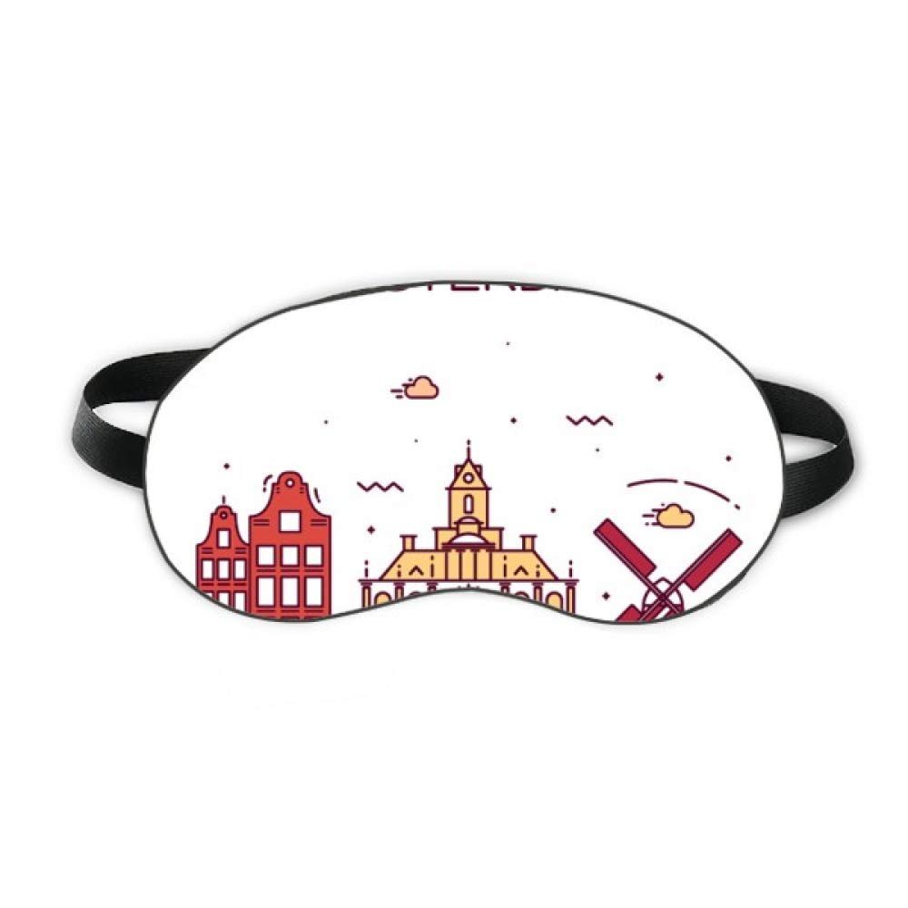 Amsterdam Flat Landmark Sleep Eye Shield Soft Night Blindfold Shade Cover
