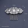 Beaupretty 1pc Retro Ethnic Horse Eye Glass Rhinestone Insert Comb Alloy Hair Comb Hair Combs Barrette Bridal Hair Clip Bridal Hair Clips Hair Piece Beads Wedding Bride view 4