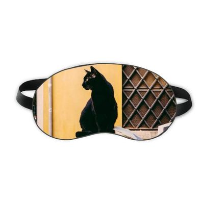 Animal Cool Black Cat Photograph Sleep Eye Shield Soft Night Blindfold Shade Cover