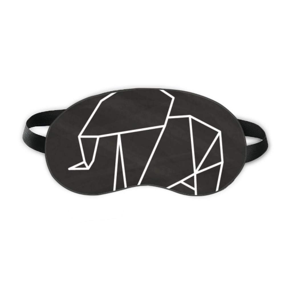 Abstract Origami Elephant Geometric Shape Sleep Eye Shield Soft Night Blindfold Shade Cover