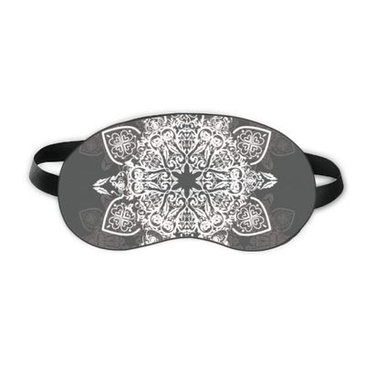 Arabic Style Black White Pattern Sleep Eye Shield Soft Night Blindfold Shade Cover