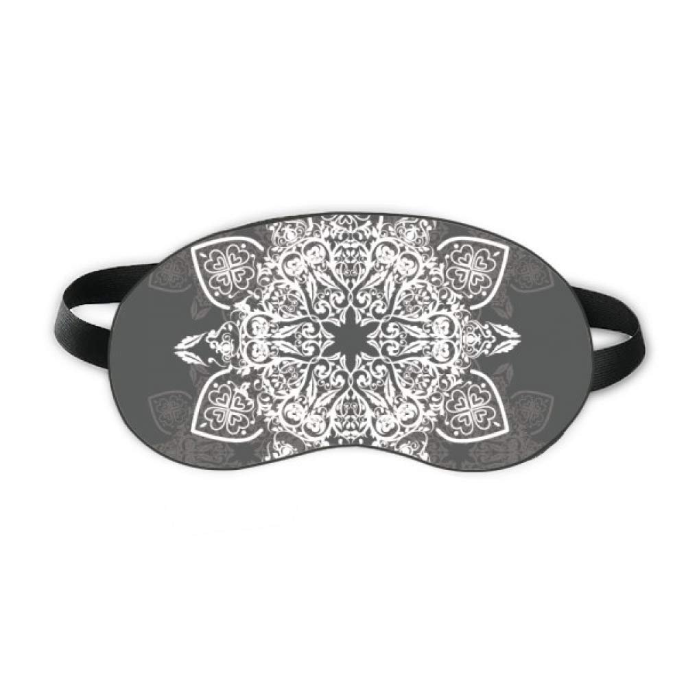 Arabic Style Black White Pattern Sleep Eye Shield Soft Night Blindfold Shade Cover