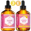 Leven Rose Jojoba Oil + Vitamin E Serum 100% Pure Organic All Natural Moisturizer Treatment for Skin Hair Body and Nails - 4 Fl. oz each view 1