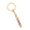 WSNANG Barber Shop Sign Keychain/Necklace Barber Turn Light Pendant Jewelry Hair Stylist Gift Hair Barber Gift(Golden KC) view 1