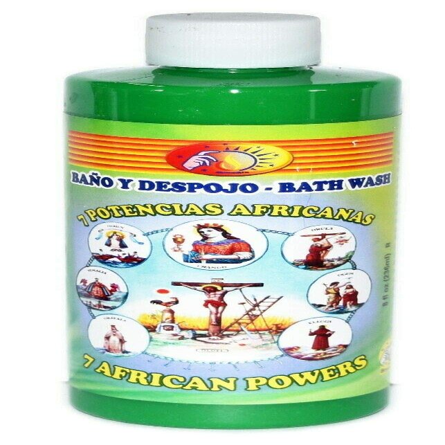 12 BOTTLES 7 AFRICAN POWERS BATH 7 POTENCIAS AFRICANAS BANO Y LAVAPISOS 8OZ - SPIRITUAL MAGICK PAGAN WICCA