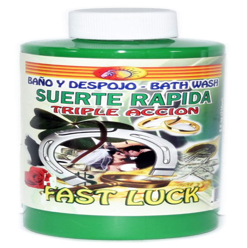 1 BOTTLE FAST LUCK BATH SUERTE RAPIDA TRIPLE ACCION BANO Y LAVAPISOS 8OZ - SPIRITUAL MAGICK PAGAN WICCA