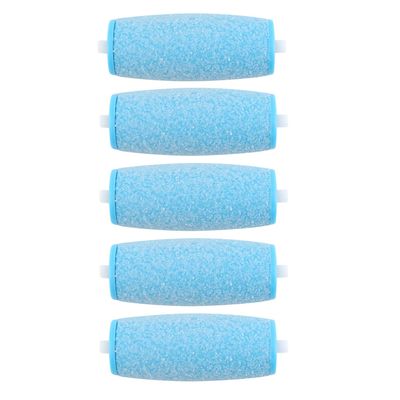 5 Pack Blue Extra Coarse Replacement Refill Roller Compatible with Amope Pedi Refills Electronic Foot File