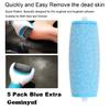 5 Pack Blue Extra Coarse Replacement Refill Roller Compatible with Amope Pedi Refills Electronic Foot File view 2