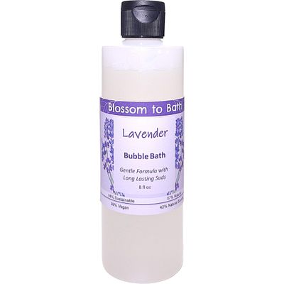 Lavender Bubble Bath (8 Ounce) - Pure Essential Oil Fragrance - Creates A Tub Full of Lasting Bubbles with a Relaxing Comforting Scent